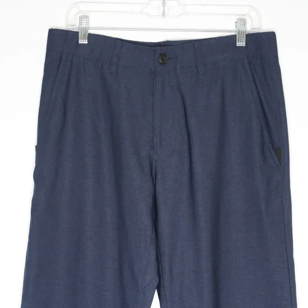 Haggar Mens H26 Pants Size‎ 33x32 Blue Active Stretch Active Fit